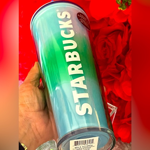 NWT💙Starbucks 2023 Blue Blossom Color Changing Tumbler with Swirl Straw - Picture 4 of 10